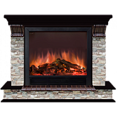 Каминокомплект Glenrich Панорама Грот цветной Sharm 33 (венге)+Sharm 33 BL