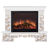 Каминокомплект Glenrich Бостон Арбат Ш-33 (белый)+Sharm 33 BL