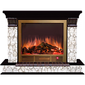 Каминокомплект Glenrich Панорама Карелия Sharm 39 (венге)+Sharm 39 BR