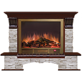 Каминокомплект Glenrich Бостон Мисхор Ш-33 (красное дерево)+Sharm 33 BR