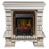 Каминокомплект Меркурий Bizet-S (состаренная слоновая кость)+Fobos Brass