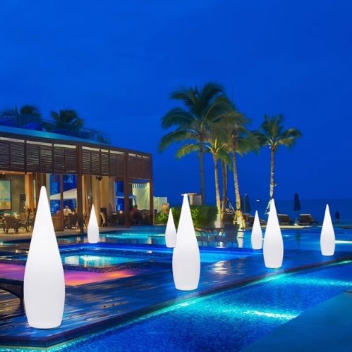 Светильник Капля 36х120 солнечная батарея, RGB