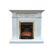 Каминокомплект Royal Flame Verona (белый дуб)+Majestic FX Brass