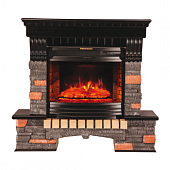 Каминокомплект InterFlame Экстер Black Rock (темный дуб)+Panoramic 25 LED FX