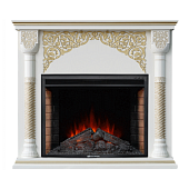 Каминокомплект Alex Bauman Sultan (дуб белый)+Crystal 34 FX (Султан)