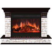 Каминокомплект Glenrich Панорама Алтай 33 (дуб)+Premier S33