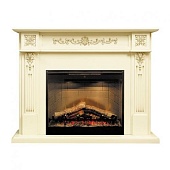 Каминокомплект IGMA Монреаль (крем с золотой патиной)+Symphony 26
