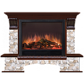 Каминокомплект Glenrich Бостон Арбат Ш-33 (красное дерево)+Sharm 33 BL