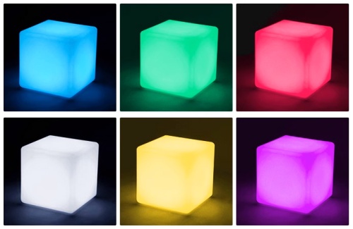 Светильник Куб 60 с питанием от АКБ, RGB