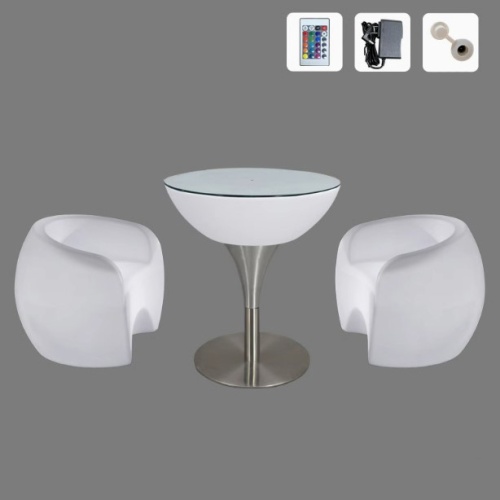 Комплект светящейся мебели Стол+2 стула V11