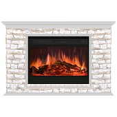 Каминокомплект Glenrich Пафос Алтай 33 (беленый дуб)+Premier S33