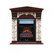 Каминокомплект Glenrich Арочный Карелия угловой (красное дерево)+Majestic Black