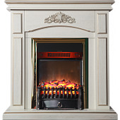 Каминокомплект InterFlame Марго (бежевый с патиной)+Fobos Brass