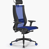 Ортопедическое кресло Metta Samurai L2-16D - TS+Infinity Синее