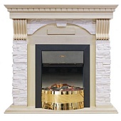 Каминокомплект Dimplex Dublin арочный сланец крем (слоновая кость)+Geneva Log